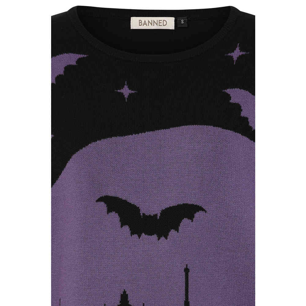 Banned - Lyra Pull en tricot - Noir/Violet